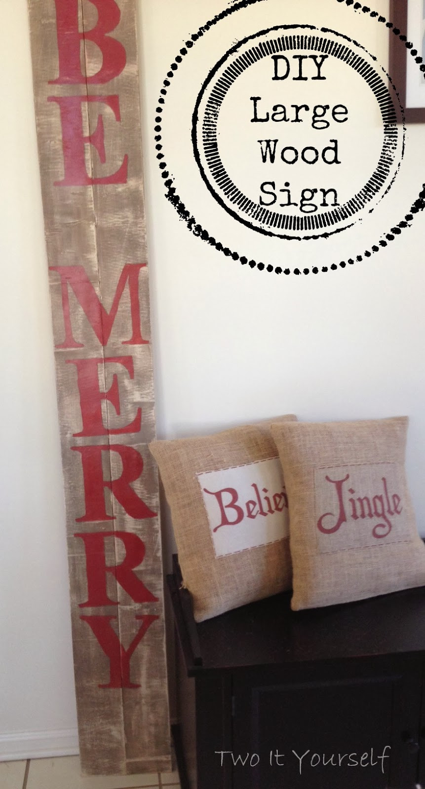 Best ideas about Wooden Signs DIY
. Save or Pin Two It Yourself DIY Christmas Sign Pottery Barn Now.