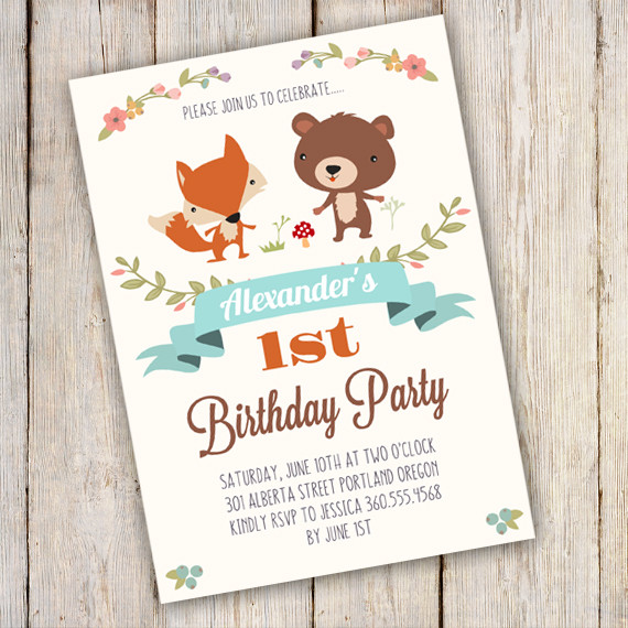 Best ideas about Woodland Birthday Invitations
. Save or Pin WOODLAND Birthday Party Invitation Template edit with Now.