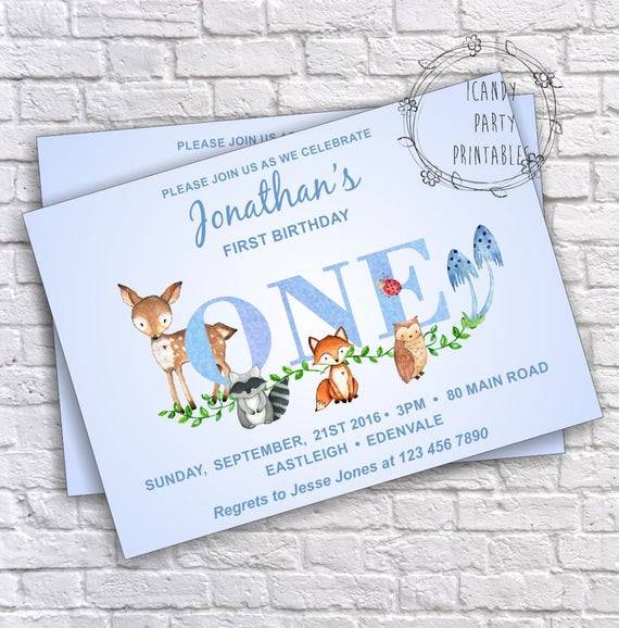 Best ideas about Woodland Birthday Invitations
. Save or Pin Woodland Boy Invitation 1st birthday Invitation Woodland Now.