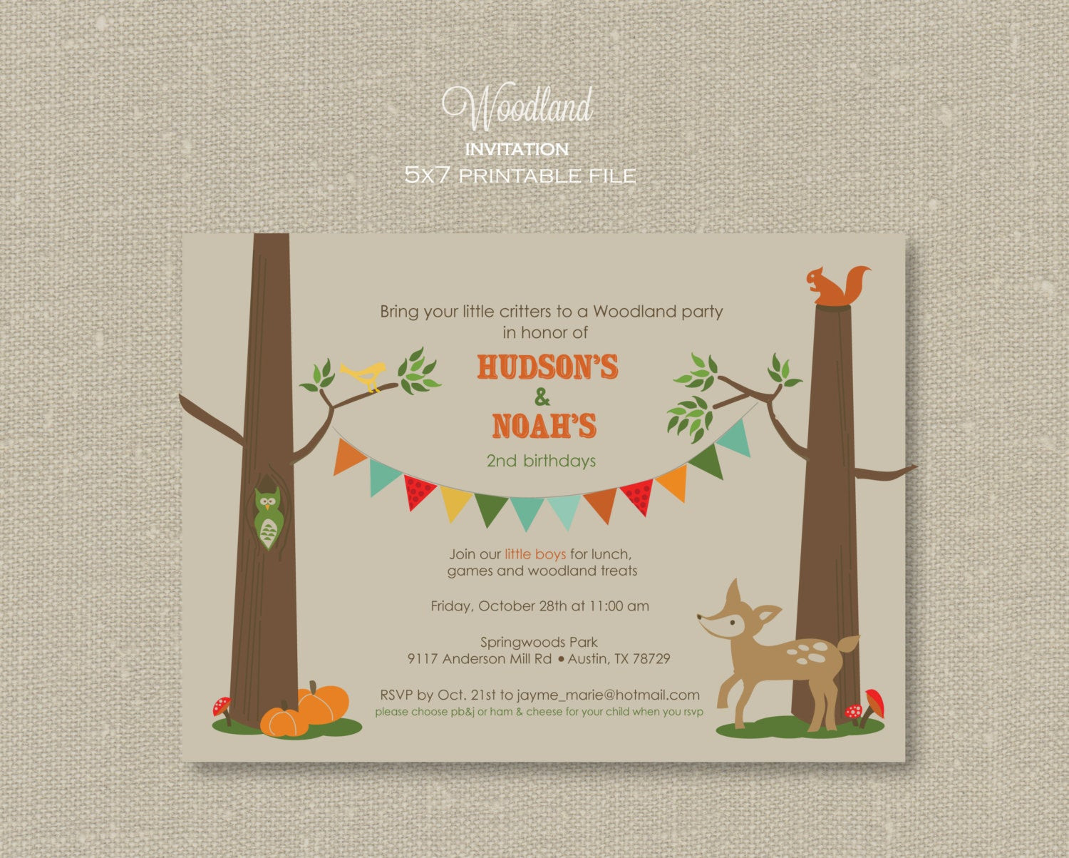 Best ideas about Woodland Birthday Invitations
. Save or Pin Woodland Party Invitations Now.