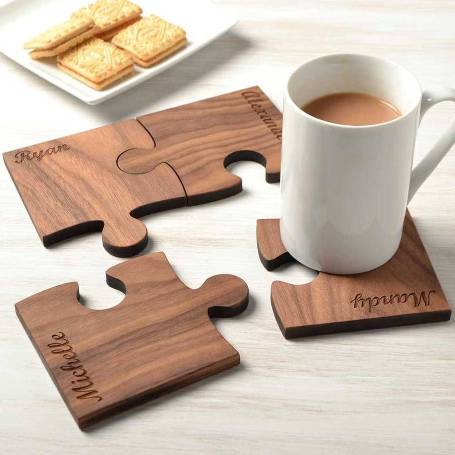 Best ideas about Woodworking Gift Ideas
. Save or Pin Personalised Wooden Gift Set Four Walnut Coasters Now.