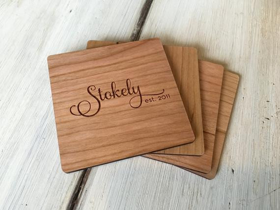 Best ideas about Woodworking Gift Ideas For Her
. Save or Pin Wood Coaster Set Gift For Her New Home Gift Personalized Now.