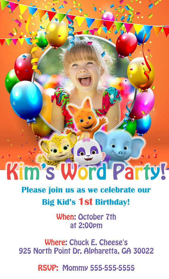 Best ideas about Word Party Birthday
. Save or Pin Word Party Birthday Invitation Digital File in 2019 Now.