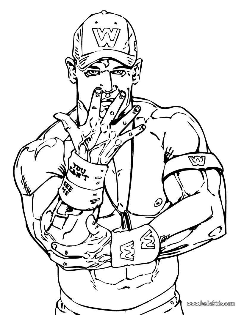 Best ideas about Wrestling Coloring Sheets For Kids
. Save or Pin Wrestler john cena coloring pages Hellokids Now.