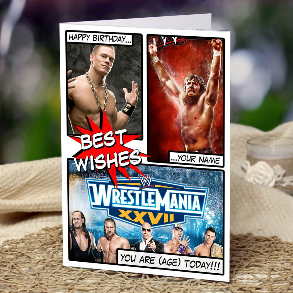 Best ideas about Wwe Birthday Card
. Save or Pin WWE WRESTLEMANIA Personalised Birthday Card Son Now.