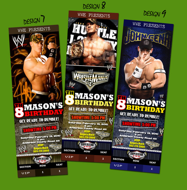 Best ideas about Wwe Birthday Card
. Save or Pin WWE TICKET BIRTHDAY PARTY INVITATION SUPERSTARS RAW Now.