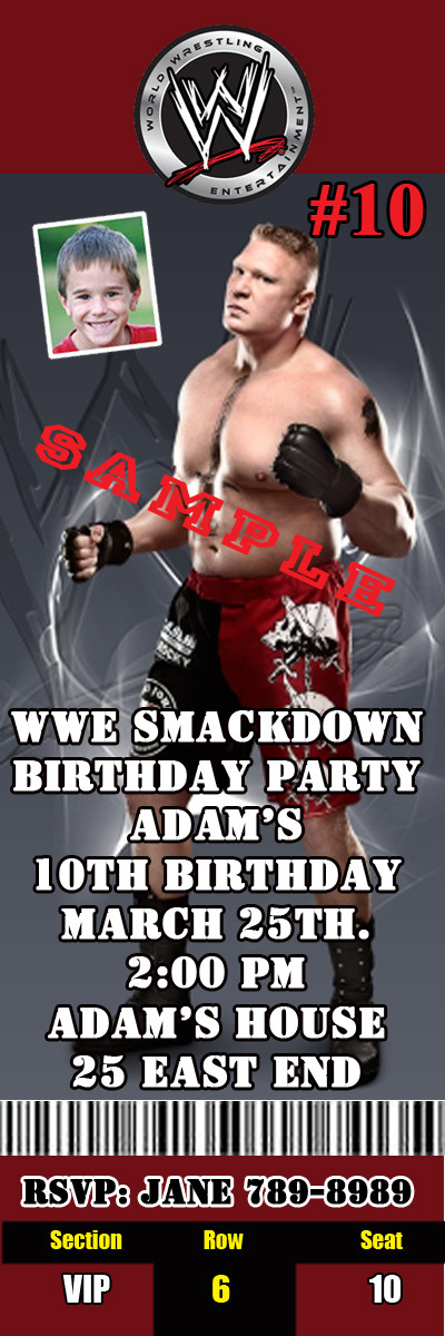 Best ideas about Wwe Birthday Card
. Save or Pin WWE Wrestling Birthday Invitations You Print Personalized Now.