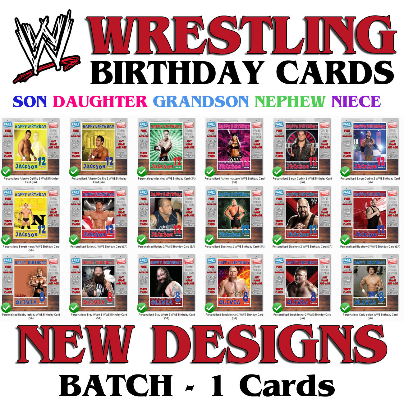 Best ideas about Wwe Birthday Card
. Save or Pin Personalised WWE Wrestling CHOOSE A SUPERSTAR Birthday Now.