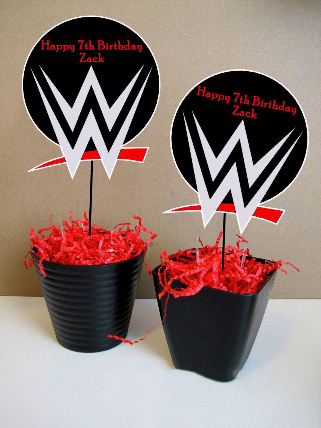 Best ideas about Wwe Birthday Decorations
. Save or Pin WWE Wrestlers Centerpiece WWE Smackdown Birthday Party Now.
