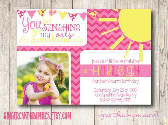 Best ideas about You Are My Sunshine Birthday Invitations
. Save or Pin Items similar to Sunshine Birthday Invitation You are my Now.