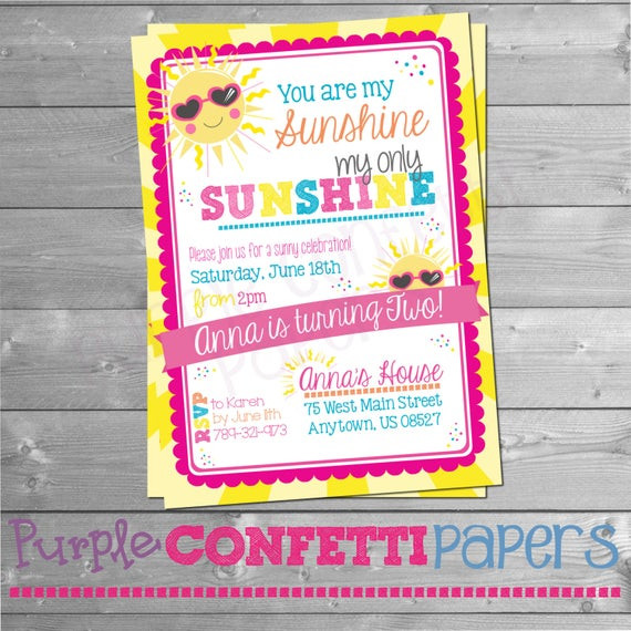 Best ideas about You Are My Sunshine Birthday Invitations
. Save or Pin You are my Sunshine Birthday Invitation Sunshine Sunny Sun Now.