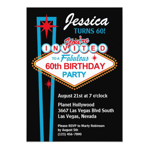 Best ideas about Zazzle Birthday Invitations
. Save or Pin Las Vegas 60th Birthday Party Invitation Now.