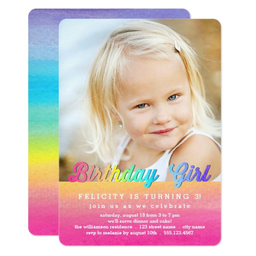 Best ideas about Zazzle Birthday Invitations
. Save or Pin Watercolor Rainbow Birthday Party Invitation Now.