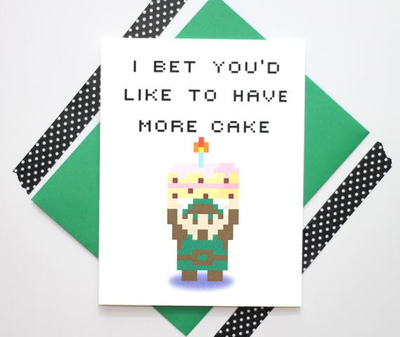 Best ideas about Zelda Birthday Card
. Save or Pin Legend of Zelda 8bit Retro Link Birthday Card Now.