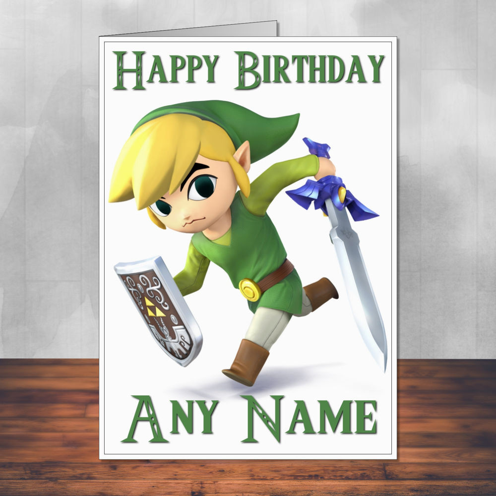 Best ideas about Zelda Birthday Card
. Save or Pin Zelda birthday card Link Personalised with envelope Now.