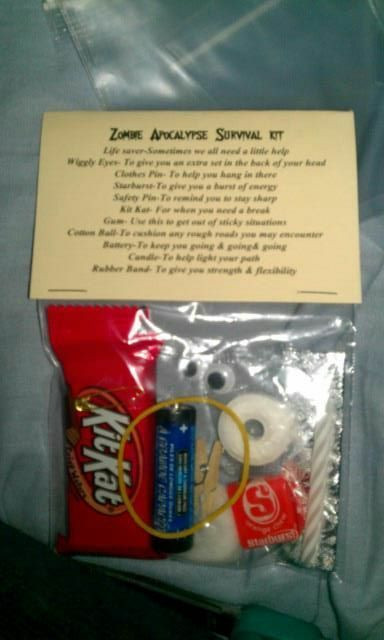 Best ideas about Zombie Survival Kit DIY
. Save or Pin Zombie Apocalypse Kit Survival kit Halloween Novelty Now.
