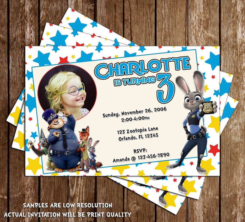 Best ideas about Zootopia Birthday Invitations
. Save or Pin Novel Concept Designs Zootopia Movie Birthday Party Now.