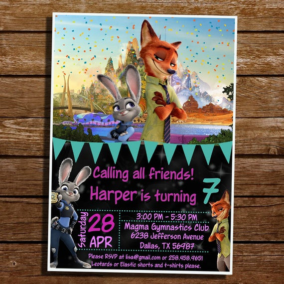 Best ideas about Zootopia Birthday Invitations
. Save or Pin Zootopia Birthday Invitation Zootopia Digital by Now.