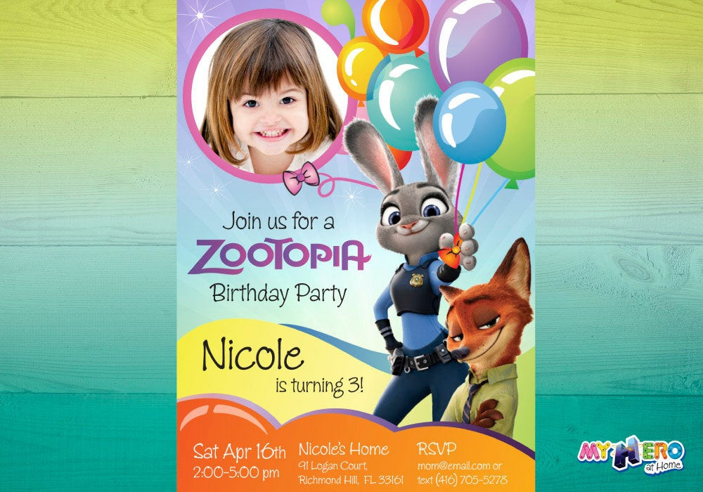 Best ideas about Zootopia Birthday Invitations
. Save or Pin Zootopia Birthday Invitation for Girls Customize it with your Now.